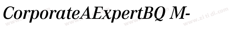 CorporateAExpertBQ M字体转换